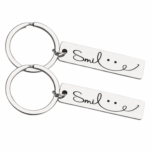 Komplet 2 obeskov za ključe SMILE